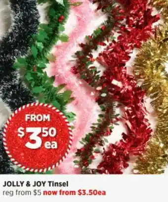 Spotlight Jolly & Joy Tinsel offer