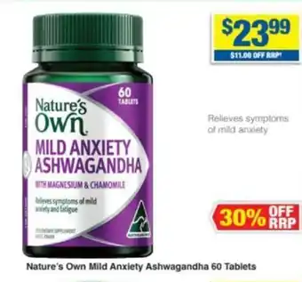 My Chemist Nature's Own Mild Anxiety Ashwagandha 60 Tablets offer