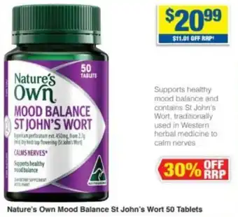 Nature's Own Mood Balance St John's Wort 50 Tablets