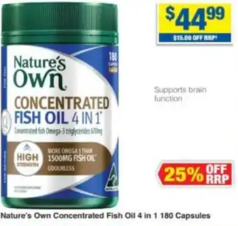 My Chemist Nature's Own Concentrated Fish Oil 4 in 1 180 Capsules offer