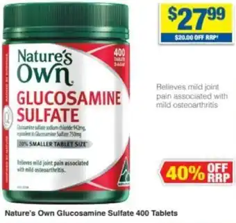 My Chemist Nature's Own Glucosamine Sulfate 400 Tablets offer