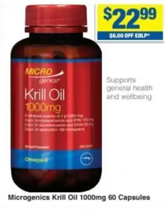 My Chemist Microgenics Krill Oil 1000mg offer