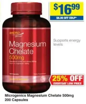 My Chemist Microgenics Magnesium Chelate 500mg offer