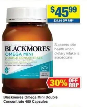 My Chemist Blackmores Omega Mini Double Concentrate offer