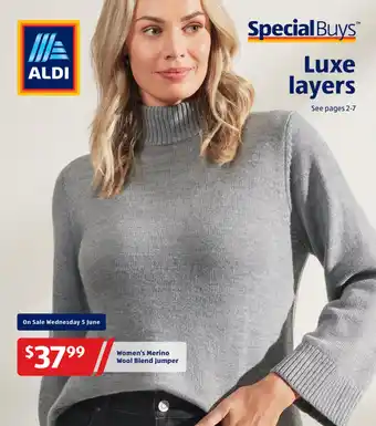 ALDI Women's Merino Wool Blend Jumper offer