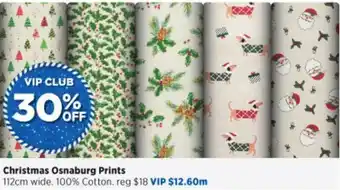Spotlight Christmas Osnaburg Prints 112cm offer