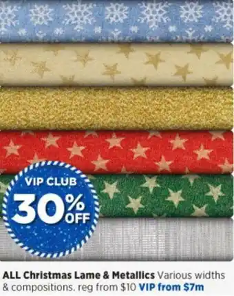 Spotlight All Christmas Lame & Metallics offer