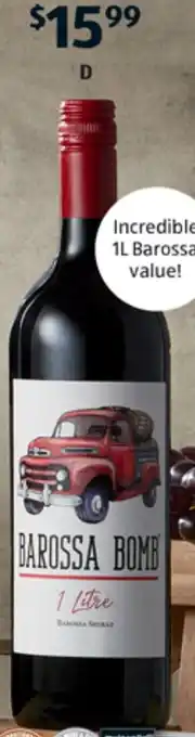 ALDI Barossa Bomb Shiraz offer