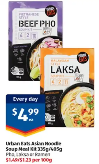 ALDI Urban Eats Asian Noodle Soup Meal Kit 335g offer