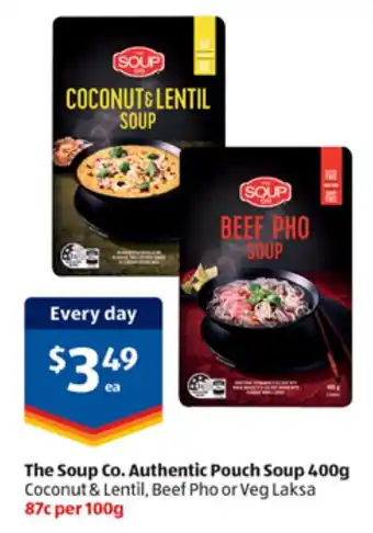 ALDI The Soup Co. Authentic Pouch Soup 400g offer