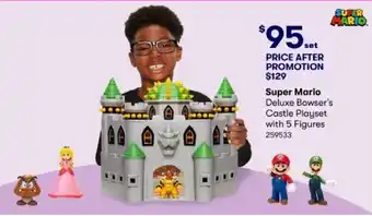 BIG W Super Mario Deluxe Bowser's Castle Playset with 5 Figures offer