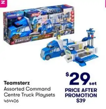 BIG W Teamsterz Assorted Command Centre Truck Playsets offer