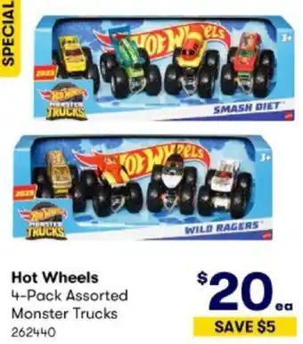 BIG W Hot Wheels Assorted Monster Trucks offer