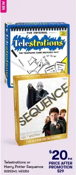 BIG W Telestrations or Harry Potter Sequence offer