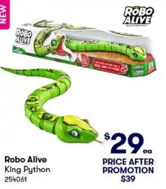 BIG W Robo Alive King Python offer