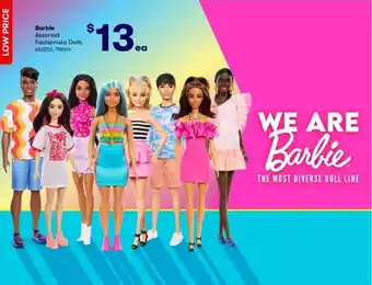BIG W Barbie Assorted Fashionista Dolls offer