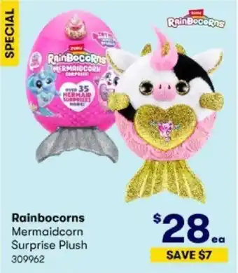 BIG W Rainbocorns Mermaidcorn Surprise Plush offer