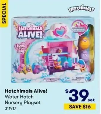 BIG W Hatchimals Alive Water Hatch Nursery Playset offer