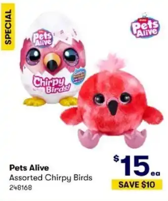 BIG W Pets Alive Assorted Chirpy Birds offer