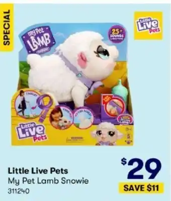BIG W Little Live Pets My Pet Lamb Snowie offer