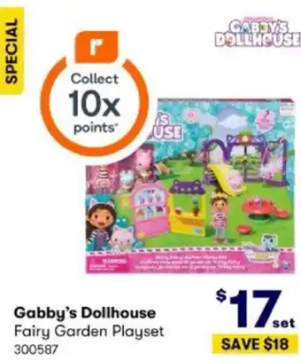 BIG W Gabby's Dollhouse Fairy Garden Playset offer