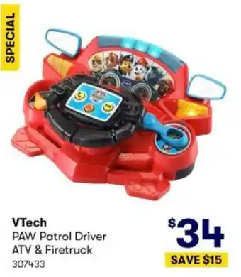 BIG W VTech PAW Patrol Driver ATV & Firetruck offer