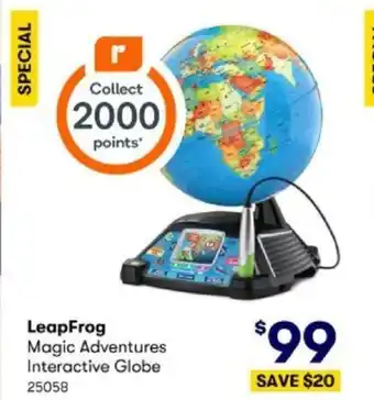 BIG W LeapFrog Magic Adventures Interactive Globe offer