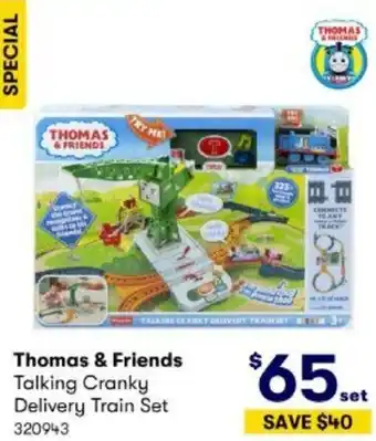 BIG W Thomas & Friends Talking Cranky Delivery Train Set offer