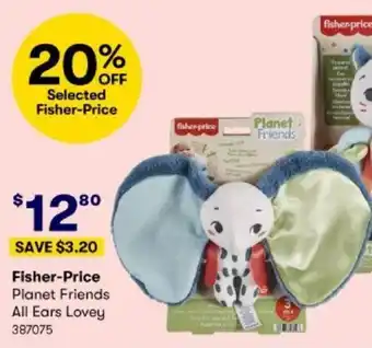 BIG W Fisher-Price Planet Friends All Ears Lovey offer