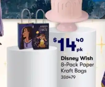 Disney Wish 8-Pack Paper Kraft Bags