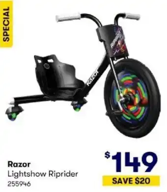 BIG W Razor Lightshow Riprider offer