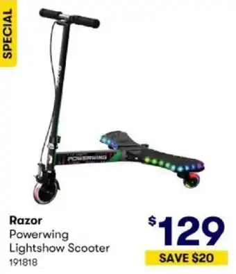 BIG W Razor Powerwing Lightshow Scooter offer