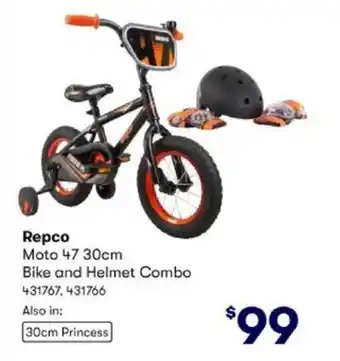 BIG W Repco Moto 47 30cm Bike and Helmet Combo offer