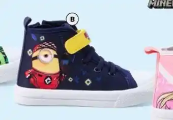 BIG W Minions Kids High Top Tab Casual Shoes offer