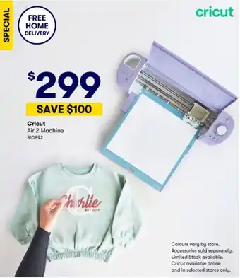 BIG W Cricut Air 2 Machine offer