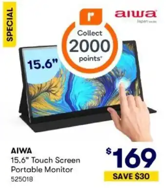 BIG W AIWA 15.6" Touch Screen Portable Monitor offer