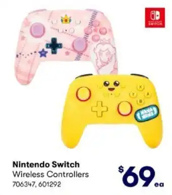 BIG W Nintendo Switch Wireless Controllers offer