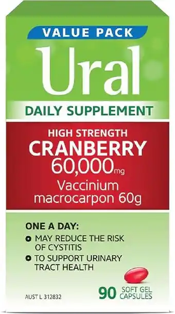 Ural High Strength Cranberry 60000mg 90 Capsules