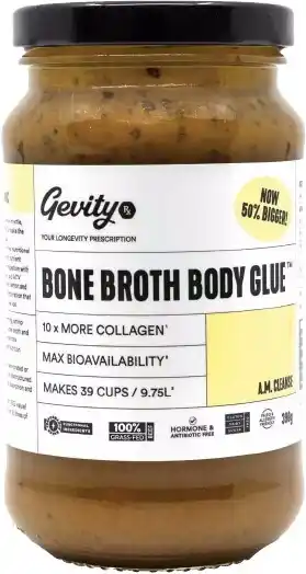 healthylife Gevity Rx Bone Broth Body Glue A.M Cleanse 390g offer