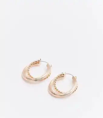 Gold Twisted Hoop Earrings