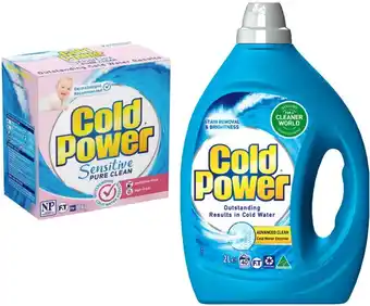 IGA Cold Power Laundry Liquid 2 Litre, Powder 2kg or Capsules 26 Pack Selected Varieties offer
