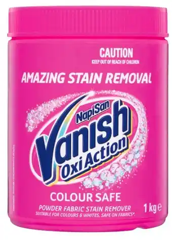 IGA Vanish NapiSan Oxi Action Stain Remover 1kg Selected Varieties offer