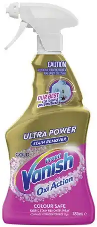 IGA Vanish Preen Gold Oxi Action Fabric Stain Remover Spray 450mL Selected Varieties offer