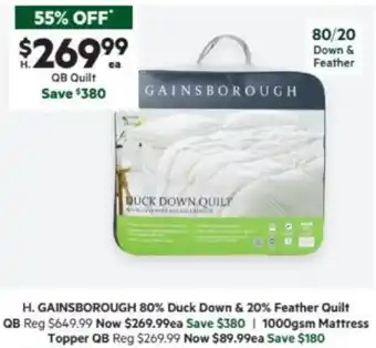 Harris Scarfe GAINSBOROUGH Duck Down & Feather offer