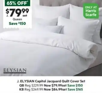 Harris Scarfe ELYSIAN Capitol Jacquard Quilt Cover Set offer