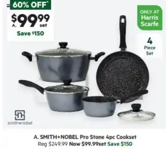 Harris Scarfe SMITH+NOBEL Pro Stone 4pc Cookset offer