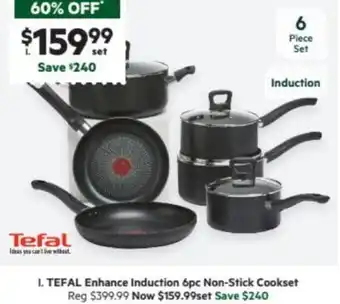 Harris Scarfe TEFAL Enhance Induction 6pc Non-Stick Cookset offer
