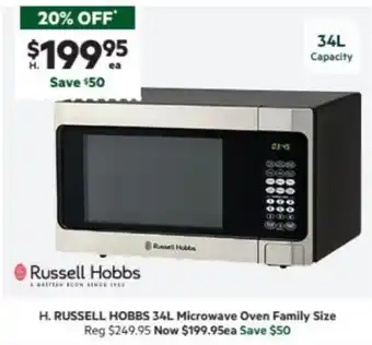 Harris Scarfe RUSSELL HOBBS 34L Microwave Oven offer