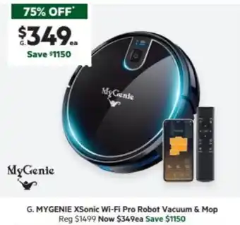 MYGENIE XSonic Wi-Fi Pro Robot Vacuum & Mop