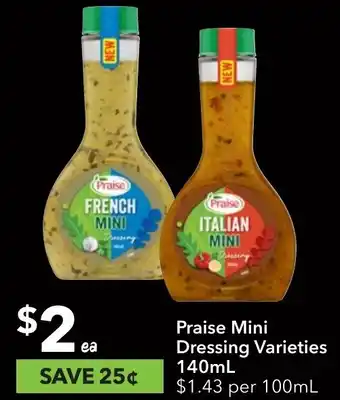 Ritchies Praise Mini Dressing offer